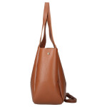 Nadčasová kožená kabelka na rameno Fantasia, koňaková