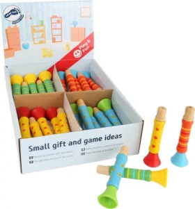 Small foot Displej dřevěná trumpetka 24 ks