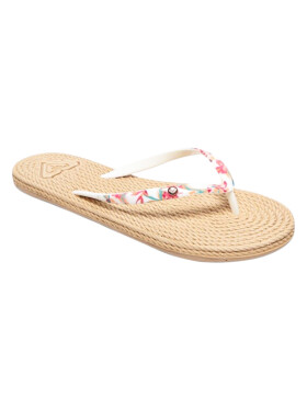 Roxy SOUTH BEACH WHITE RINGER dámské žabky - 36EUR