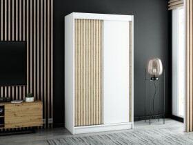 Šatní skříň Abi Lamelo Barva korpusu: Bílá, Rozměry: 120 cm