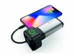 SWISSTEN powerbanka 2v1 6700mAh stříbrná / bezdrátové nabíjení Apple Watch / 10.5W / USB-A Lightning (22013980)