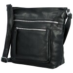 Trendy dámská koženková crossbody kabelka Zeta, černá