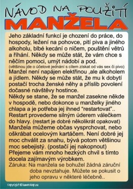 Joke21 Certifikát - Návod na použití manžela