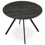 Kulatý jídelní stůl 100x100cm, lamino, šedý dub, HT-R5010 GREY