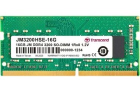 Transcend JetRam 16GB (1x16GB) 3200MHz / SODIMM / DDR4 / CL22 / 1.2V / 1Rx8 (JM3200HSE-16G)