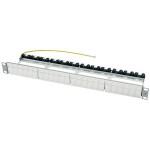 Intellinet 24-Port Cat6a Patchpanel geschirmt 1HE Kabeleinführung 90° abgewinkelt schwarz 24 portů patch panel 483 mm (1