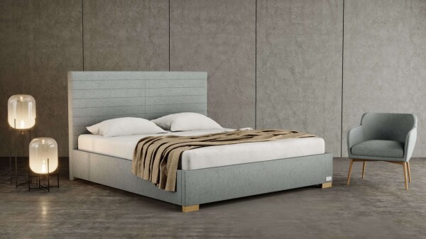 Materasso Čalouněná postel NOBILIA boxspring ROZMĚR: 2x (100x200) cm - boxspring,šedá