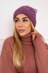 Fleecová čepice Ilona K218 fialová+bílá UNI