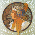 Nástěnný poznámkový kalendář 2026 NOTIQUE - Alfons Mucha, 30 x 30 cm