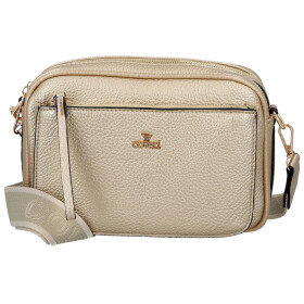 Stylová dámská koženková crossbody kabelka Aliana, zlatá