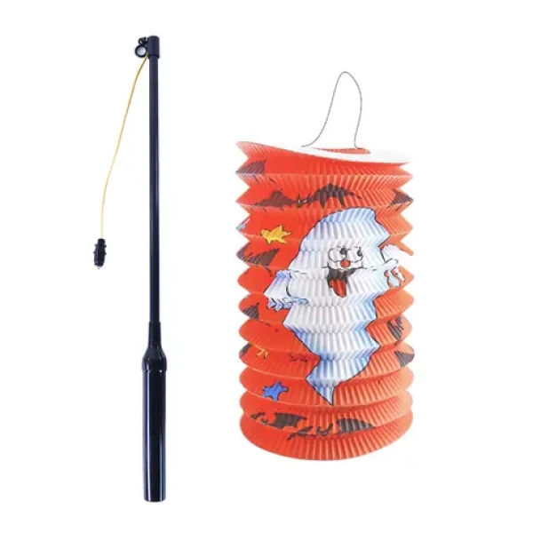 Rappa Lampión Halloween duch 15 cm se svítící hůlkou 40 cm