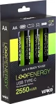 Verico LoopEnergy AA2550 / Nabíjecí baterie AA / Li-Ion / USB-C / 2550 mAh / 4 ks (1UDBT-A1WEAC-NN)