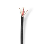 Nedis Mikrofonní kabel 2x 0.35 mm2 černá / Měď / 100.0 m / Kulatý / PVC (CABR1535BK1000)