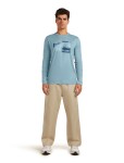 Pánské merino triko s dlouhým rukávem ICEBREAKER Mens 150 Tech Lite LS Tee Peak Bal, Flint Blue velikost: L