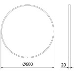 MEXEN - Loft zrcadlo 60, bílý rám 9850-060-060-000-20