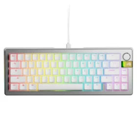 Glorious GMMK 3 Pro HE 65% - Fox HE ANSI stříbrná / herní 65% TKL / USB-C / ANSI (US) layout / Fox HE / RGB / 1.4m (GLO-KB-GMMK3-PRO-65-PB-HE-W-SIL-US)