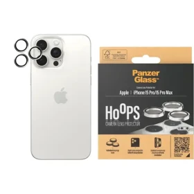 PanzerGlass HoOps Apple iPhone 16 Pro/15 Pro/16 Pro Max/15 Pro Max ochranné kroužky pro čočky fotoaparátu - bílý hliník (1194)