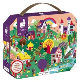 JANOD Pozorovací puzzle v kufříku Pohádky