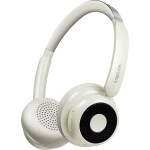 LogiLink BT0072S sluchátka Over Ear Bluetooth® krémová