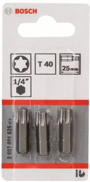 BOSCH 2607001625 / Extra-Hard sada bitů T40 25 mm 3 ks (2607001625)