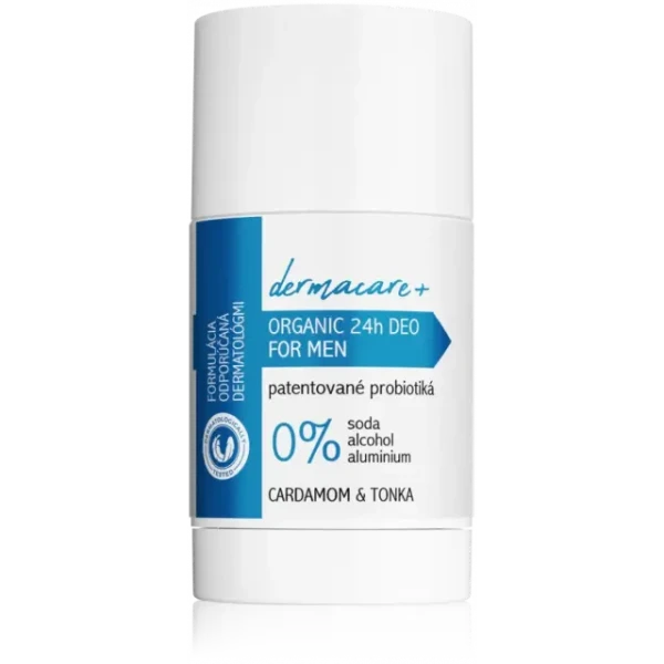 Dermacare 24h MEN organický dezodorant s prebiotiky a probiotiky - Kardamon a Tonka 75g