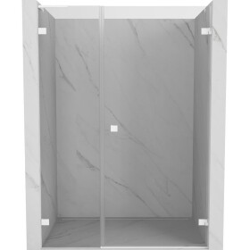 MEXEN/S - Lunar-B L sprchové dveře křídlové pravé 115, transparent, bílá 832SL-115-050-20-00-P