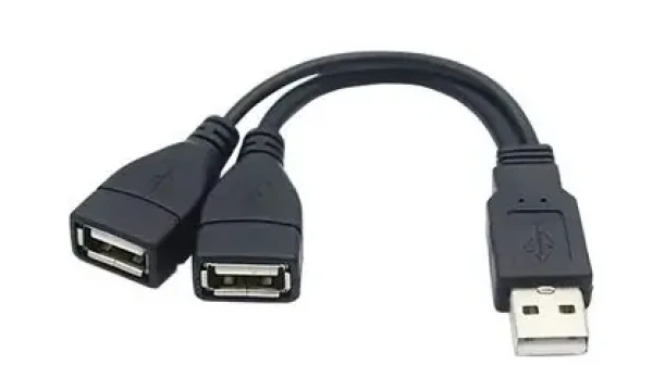 PremiumCord 15 cm / Redukce USB / A/M - 2x A/F (ku2y03)