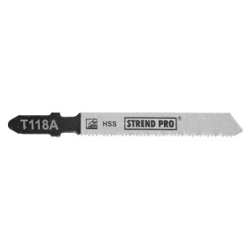 STREND PRO 226544 List do přímočaré pily, na kov, T-stopka, HSS, 55 x 1,0mm, 21TPI, 5ks