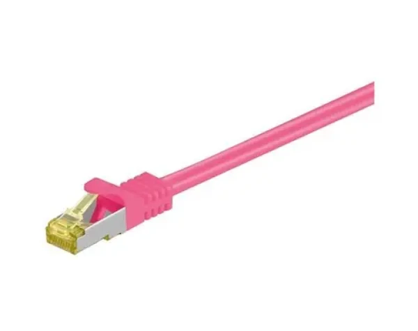 Goobay Patch kabel SFTP Cat.7 Magenta / Patch kabel / RJ-45 / 5 m / LSZH (91623)
