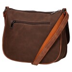 Trendy dámská koženková crossbody kabelka Ulipa, tmavě hnědá