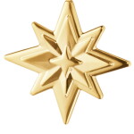 Georg Jensen Pozlacený závěsný svícen na stromeček Star 2024, zlatá barva, kov