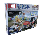 Mamido Stavebnice sanitky 173 dílků Medical Rescue s figurkami MT1126