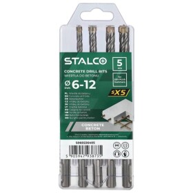 Sada vrtáků do betonu, SX5 6,0-12,0 mm, 5ks, STALCO