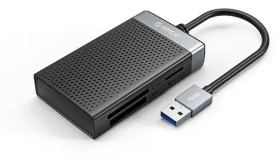 Orico CL4D-A3 černá/stříbrná / Čtečka paměťových karet / USB-A 3.0 / SD / microSD / CF / MS