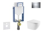 GEBERIT - Kombifix Set předstěnové instalace, klozetu Oudee a sedátka softclose, tlačítko Sigma20, chrom SANI15CA1143