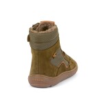 Dětské zimní barefoot boty TEX WOOL GROW Olive, Froddo, G3160234-3, olivová - 41