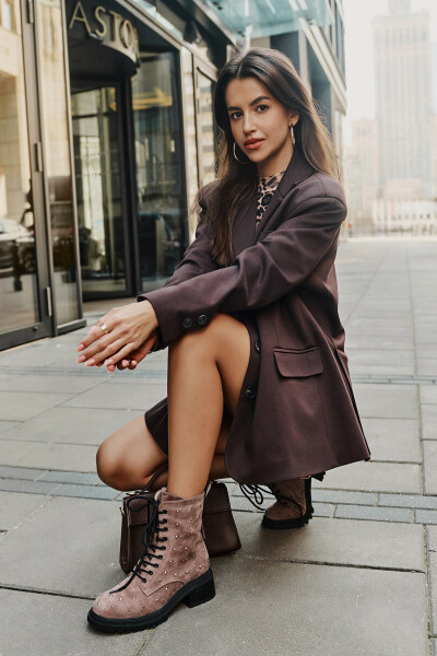 ZDobené Botky Worker Dámské Zateplené D&A MR880-017 Taupe 39