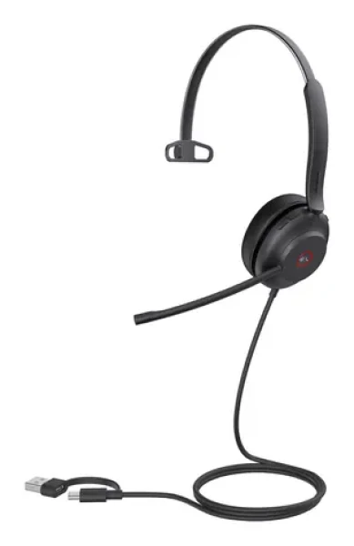 Yealink UH37 Mono (MS Teams) černá / Mono náhlavní souprava / mikrofon / USB-C USB-A / kabel 1,2 m (1308142)
