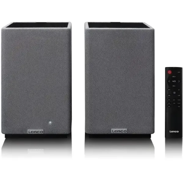 Lenco SPB-240BKGY šedo-černá / Regálové reproduktory / 2.0 / 80 W RMS / Bluetooth 5.3 / USB (SPB-240BKGY)