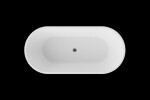 BESCO - Volně stojící vana DEEVA bílá - Barva - Bílá, Barva sifonu - Zlatá, Rozměr vany - 150 × 75 VANDEEVA150Z