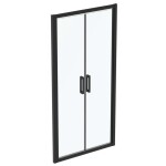 IDEAL STANDARD - Connect 2 Sprchové dveře 90 cm, černá/čiré sklo K9294V3
