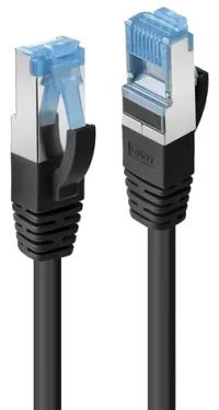 Lindy Cat6A S/FTP PIMF černý 1,5 m / Patch kabel / LSZH / RJ45-RJ45 / 500 MHz (47178)