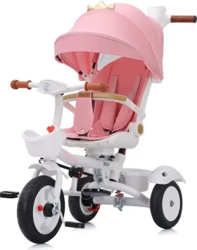 CHIPOLINO Tříkolka se stříškou Futuro 2v1 Princess