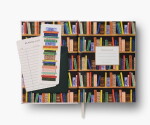 Rifle Paper Co. Vyšívaný čtenářský deník Book Club – linkovaný, krémová barva, papír, textil