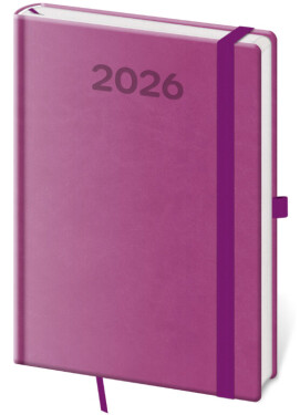 Týdenní diář 2026 Helma A5 - Print Pop fialový