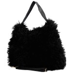 Stylová dámská plyšová kabelka do ruky Oresti, černá