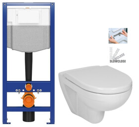 AKCE/SET - CERSANIT předstěnový instalační systém bez tlačítka + WC JIKA LYRA PLUS + SEDÁTKO DURAPLAST SLOWCLOSE K97-526 X LY5