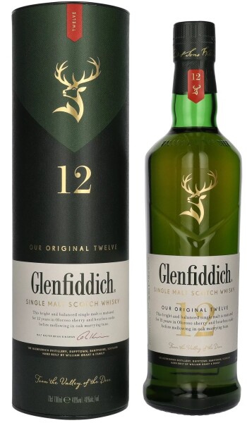 Glenfiddich 12y 40% 0,7 l (tuba)