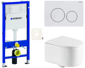 Závěsný WC set Geberit do lehkých stěn / předstěnová SAT SIKOGESREX72D20 SIKOGESREX72D20