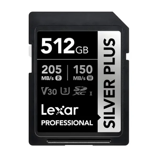 Lexar Professional SILVER PLUS SDXC 512GB / Paměťová karta / UHS-I / U3 / 205/150 MB/s (LSDSIPL512G-BNNNG)